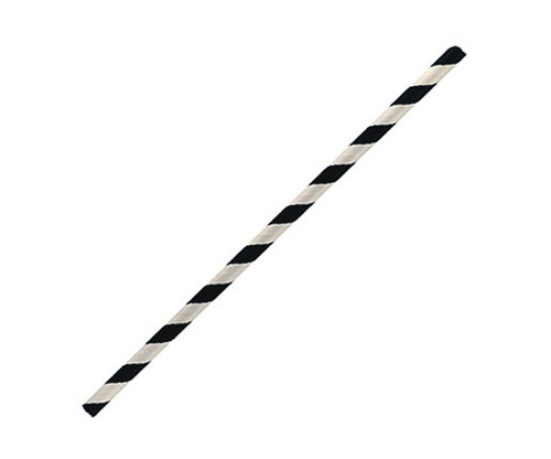 PAPER STRAW REGULAR - BLACK STRIPE 2500/CTN