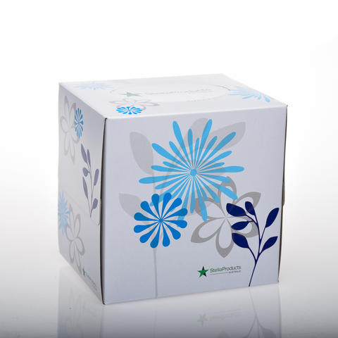 STELLA CUBED FACIAL TISSUES 90/BOX 12/CTN