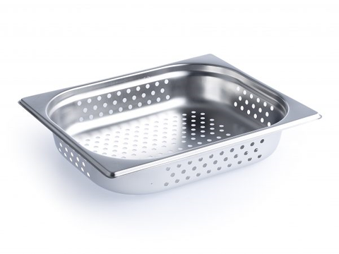 CHEF INOX ANTI-JAM STEAM PAN-1/2 SIZE 65mm PERFORATED