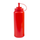 WIDE MOUTH SQUEEZE BOTTLE-W/CAP, RED, 1.0lt 12 PER CTN