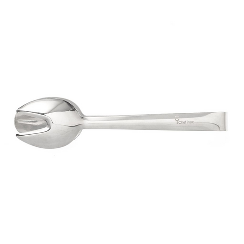 CHEF INOX ROUND SPOON/FORK TONGS S/S ONE PIECE 230mm