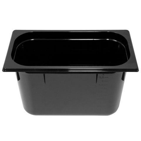 GASTRONORM PAN- POLYCARB 1/3 x 200mm7.25lt BLACK