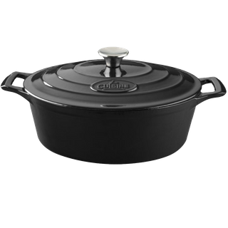 LA CUISINE PRO SERIES OVAL DEEP CASSEROLE BLACK 300mm