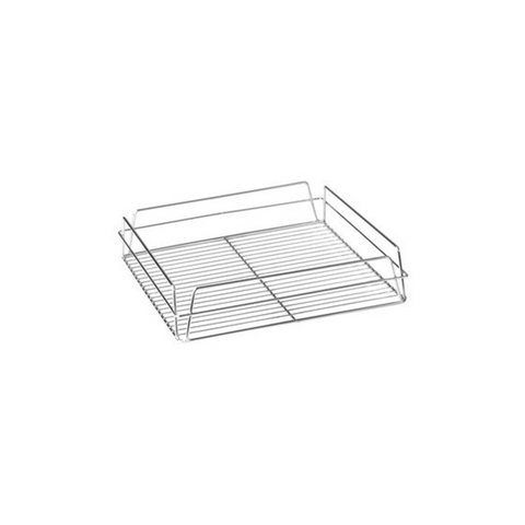 GLASS BASKET-RECT.LOW SIDE, 435x355x75mm (17x14) BLACK PVC  10 PER CTN