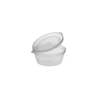 100ML SAUCE CONTAINER WITH HINGED LID 50/SLV