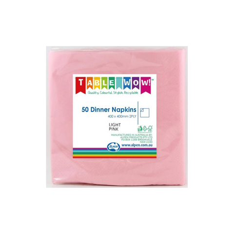 NAPKIN DINNER LIGHT PINK 1000/CTN