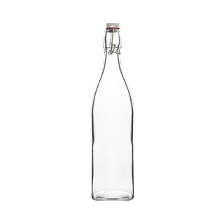 CLEAR GLASS BOTTLE-SQUARE, 1.0lt 12 PER CTN