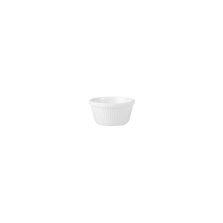 RYNER Melamine RAMEKIN-80x45mm/90ml, WHITE, FLUTTED 72 PER CTN