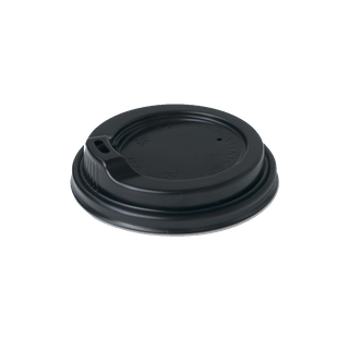 4OZ PLASTIC COFFEE LID BLACK 50/SLV 1000/CTN