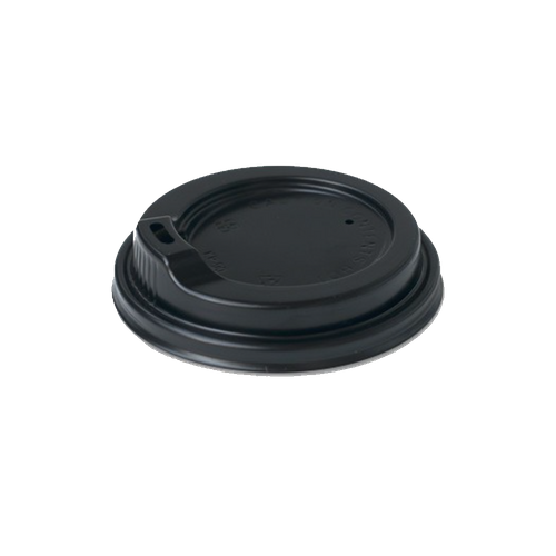 4OZ PLASTIC COFFEE LID BLACK 50/SLV 1000/CTN