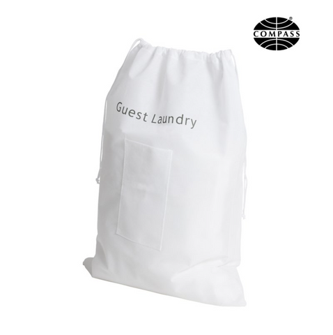 GUEST LAUNDRY BAG WHITE *ORDER IN LINE ONLY*