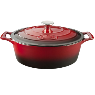 LA CUISINE PRO SERIES OVAL DEEP CASSEROLE RED 300mm