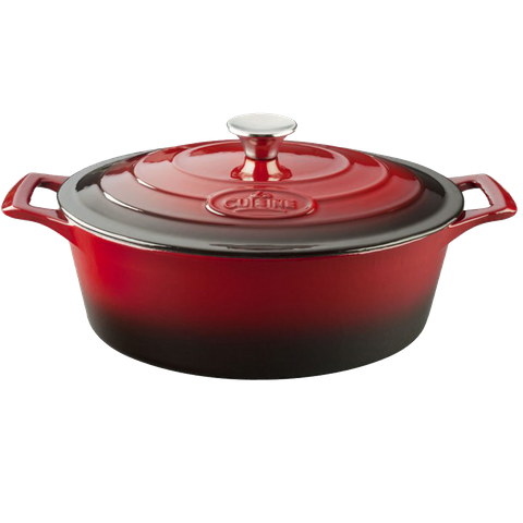 LA CUISINE PRO SERIES OVAL DEEP CASSEROLE RED 300mm