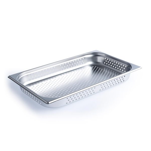 CHEF INOX ANTI-JAM STEAM PAN-1/1 SIZE 65mm PERFORATED