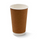 16OZ KRAFT DW COFFEE CUPS (UNI FIT 90MM RIM)  25/SLV 500/CTN