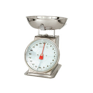 KITCHEN SCALE-18/8 BODY, W/BOWL 20KG X 100G 6 PER CTN