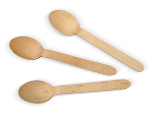 WOODEN SPOON (DESSERT SPOON) 100/SLV (UNCOATED FSC)