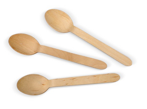 WOODEN SPOON (DESSERT SPOON) 100/SLV