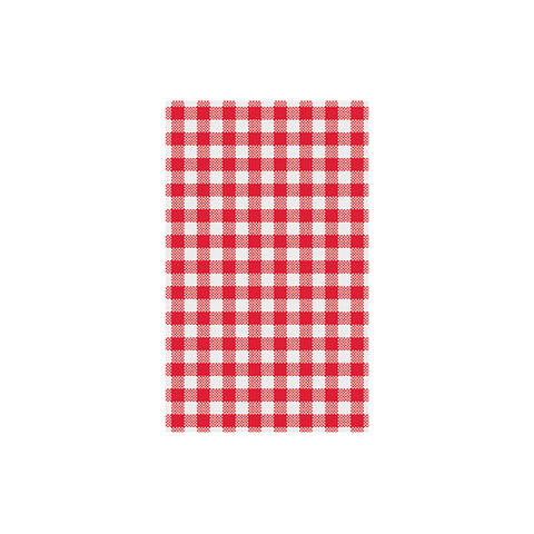 MODA GINGHAM GREASEPROOF PAPER 190x310mm, RED (200 sheets)