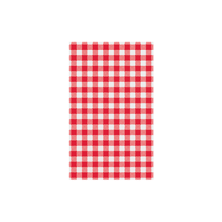 MODA GINGHAM GREASEPROOF PAPER 190x310mm, RED (200 sheets)