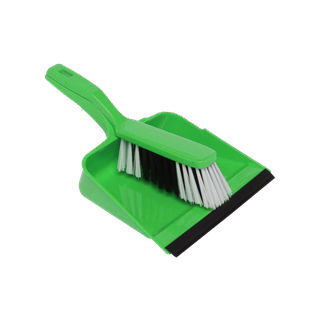 EDCO DUST PAN & BRUSH SET - GREEN (10 ONLY)