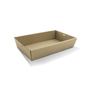 BROWN CATERING TRAY - MEDIUM 50MM HIGH  100/CTN