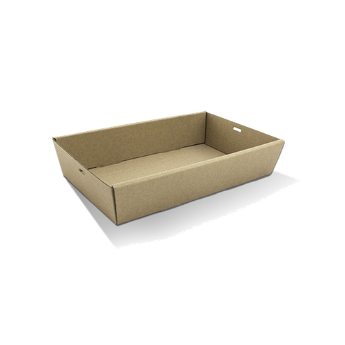 BROWN CATERING TRAY - MEDIUM 50MM HIGH  100/CTN