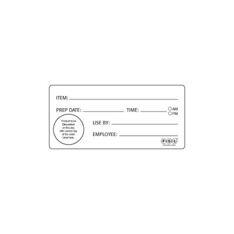 SHELF LIFE/USE BY SAFETY LABEL - 98X46MM 500/ROLL REMOVABLE