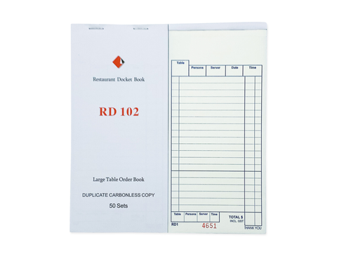 DUPLICATE DOCKET BOOKS CARBONLESS