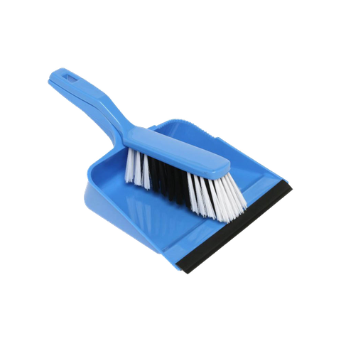 EDCO DUST PAN & BRUSH SET - BLUE