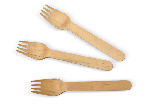 WOODEN FORK 100/SLV (UNCOATED 2000/CTN)