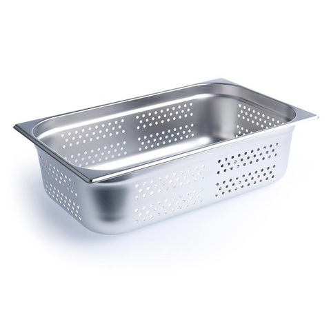 CHEF INOX ANTI-JAM STEAM PAN-1/1 SIZE 150mm PERFORATED