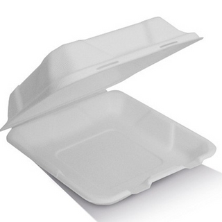 9" DINNER CLAMSHELL - SUGARCANE  200/CTN