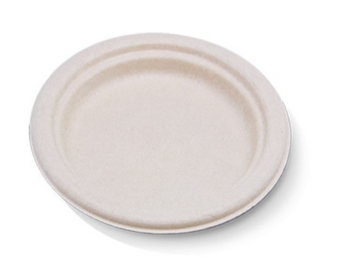 6.75" / 7" ROUND SUGARCANE PLATE 1000/CTN