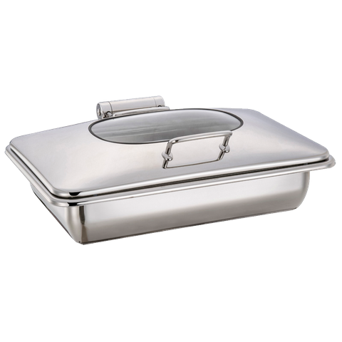 CHEF INOX ULTRA CHAFER-S/S, RECT, 1/1 SIZE W/GLASS LID