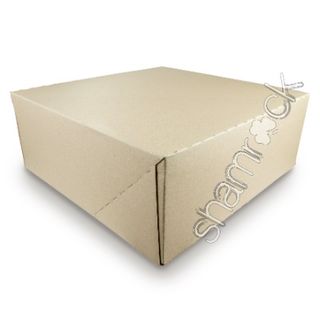 CAKE BOX WHITE LINED 15" [753408] 25
