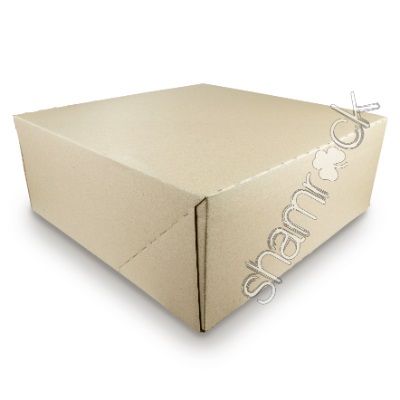 CAKE BOX WHITE LINED 15" [753408] 25