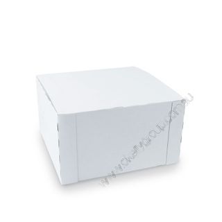 CAKE BOX WHITE LINED 10" [753406] 25