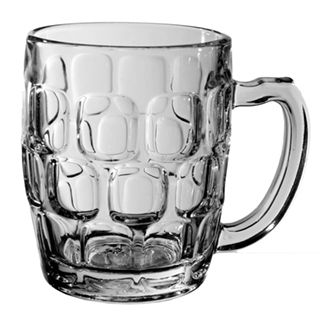 DIMPLE HANDLED BEER GLASS 285ml(GPD10)36