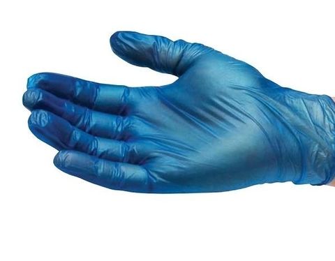 GLOVE VINYL BLUE SML [BNG3592]100/10