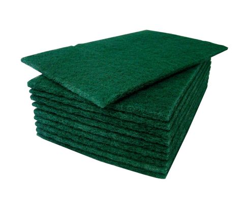 SCOUR PAD GREEN 10PK 23x14cm[SAB41166]10