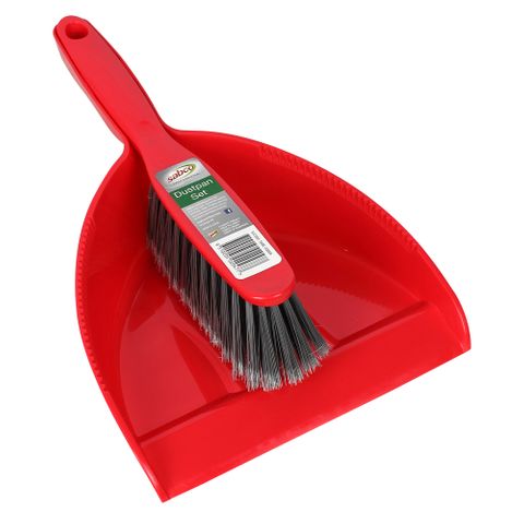 DUSTPAN/BRUSH SET RED [SABC-2046R] 12