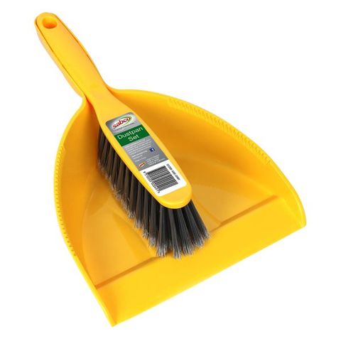 DUSTPAN/BRUSHSET YELLOW [SABC-2046Y] 12