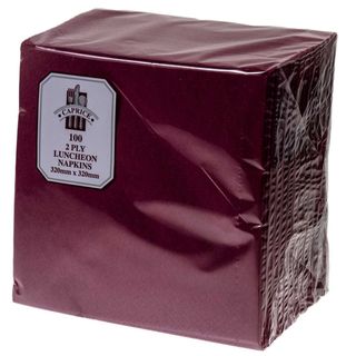 NAPKIN LUNCH 2PLY BURGANDY [2LBU] 100/20