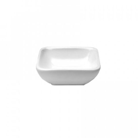 DISH SAUCE MELAMINE SQU WHT 70mm[91400-W