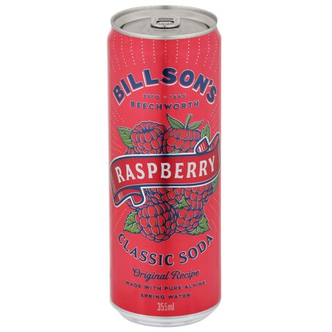 BILLSONS SODA RASPBERRY 12x355ml