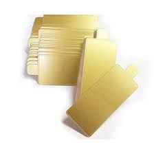 CAKE BOARD GOLD TAB RECT 95mm [TRBS] 100