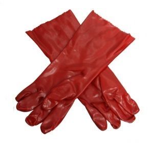 GLOVE LIQUID RESISTANT RED 400mm [R-33]6