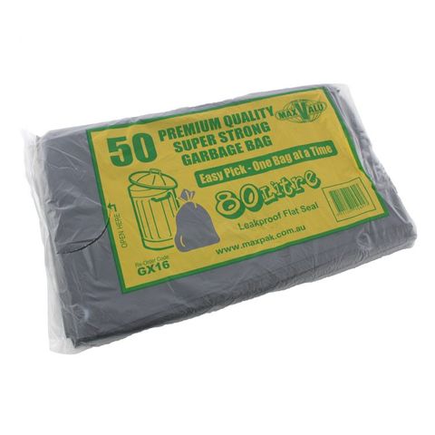 GARBAGE BAG FLAT SEAL H/D 72-80L [GX16]