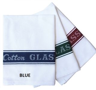 TEA TOWEL GLASS CLOTH BLUE 10pak